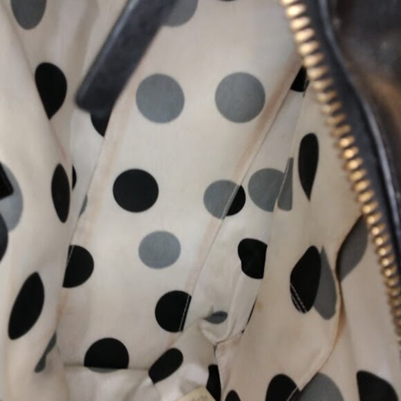 Kate Spade Large Black Handbag/Satchel with Gold Hardware and Crossbody Strap - Picture 11 of 15